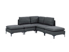 Dark Gray / 2 Pc. Symmetrical Sectional, Ottoman