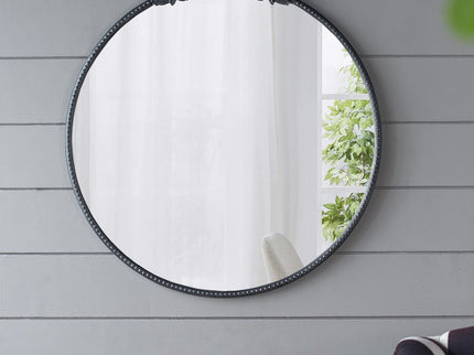 Classic Design Mirror With Baroque Inspired Frame For Bathroom, Entryway Console Lean Against Wall