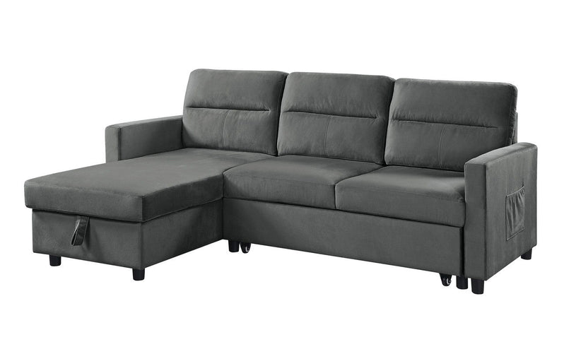 Ivy - Reversible Sleeper Sectional Sofa With Storage Chaise And Side Pocket