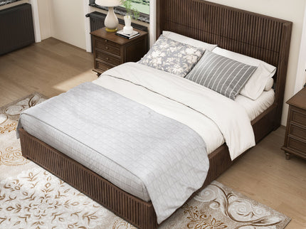 Platform Bed Frame With Headboard, Floor Standing Design