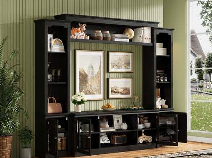 All-In-One TV Stand With Bookcase For TVs Up To 65"