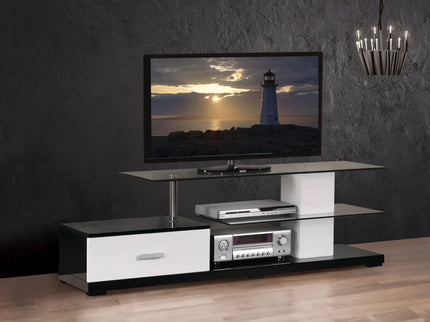 Ivana - TV Stand - White / Black