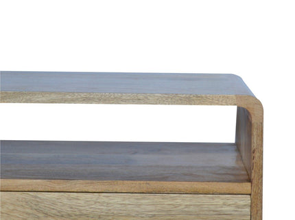 Solid Wood Curved Media Unit