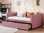 Pink / Twin / 2 Drawers, Trundle