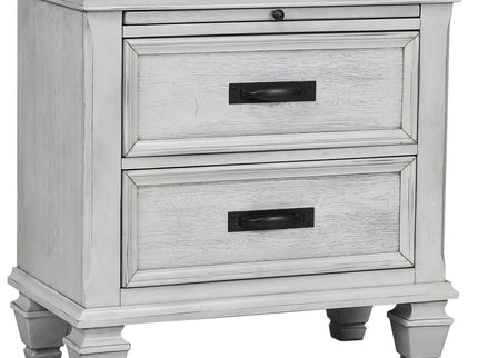 Lockeford - 2 Drawer Nightstand With Pull Out Tray - White
