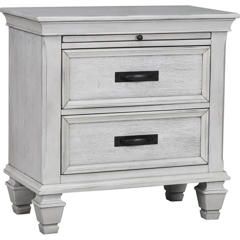 Lockeford - 2 Drawer Nightstand With Pull Out Tray - White