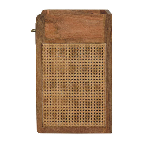 Larissa - T Bar Open Bedside Table - Oak