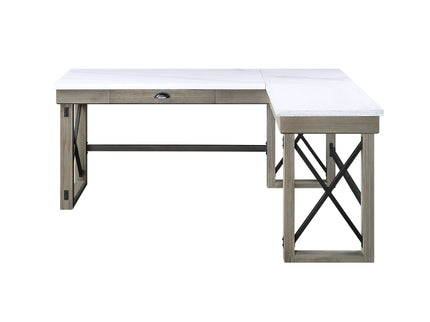 Talmar - Marble Top & Rustic Writing Desk With Lift Top - Oak