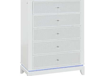 Adalid - 5 Pieces Bedroom Set With LED Lights And Glittered Detailing