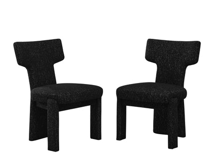 Armless Curved Back Accent Chairs