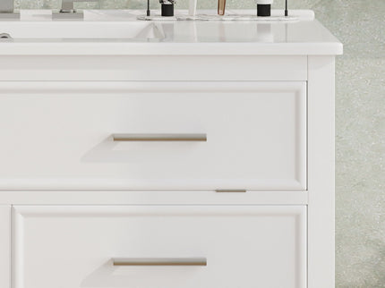 Bathroom Vanity With Ceramic Sink, Tip Out Tray & 2 Full Extension Drawers