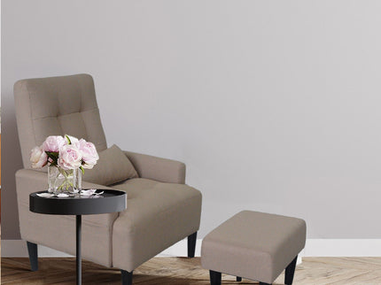 Living Room Sofa Single Chair And Ottoman, Modern Multi-Function Fabric Living Room Sofa Lounge Chair Bed And Stool. Soft Leisure Single Chair Adjustable Into 5 Angles With Sofa Bed