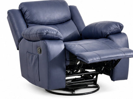 Rocker Recliner Chair With Manual Recline And 360° Swivel Base