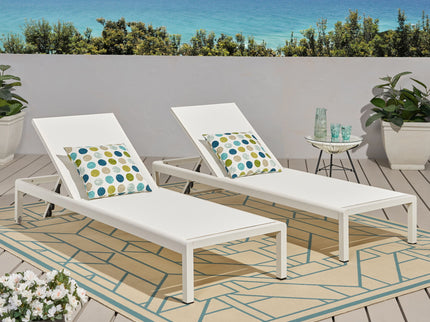 Outdoor Patio Chaise Lounge With 5 Reclining Positions