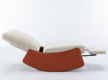 Modern Rocking Chair Recliner, Comfy Rocker Nursery Chair With Footrest, Accent Reading Chair, Upholstered Lounge Chair For Relaxing, Resting, Soft Padded Rocker For Indoor Living Room Bedroom