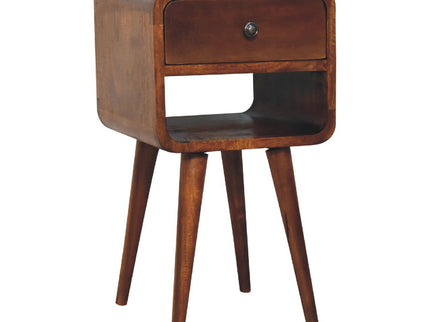 Mini Chestnut Curve Lower Bedside Nifhtstand