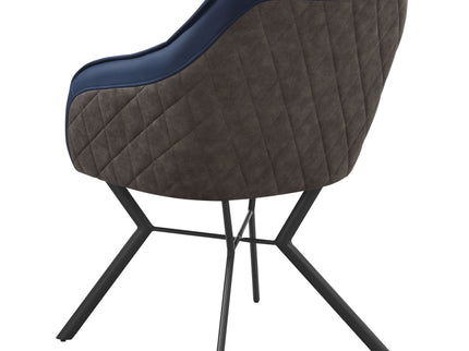 Upholstered Dining Chairs (Set of 2) Retro Bucket Seat - Blue