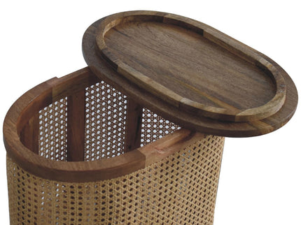 Larissa - Lid Up, Storage Stool - Oak