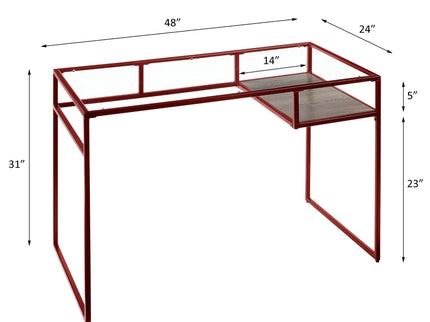 Yasin - Glass Top Writing Desk