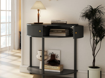 Demi Lune - Console Table With 2 Storage Drawers