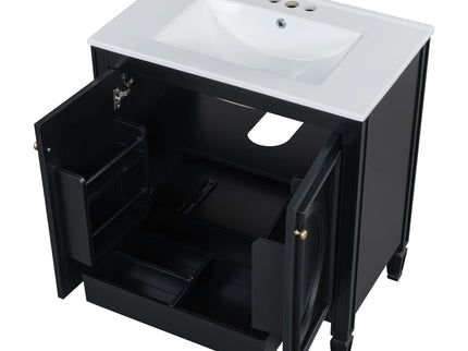 Bathroom Vanity With Sink With 2 Doors And Adjustable Shelf