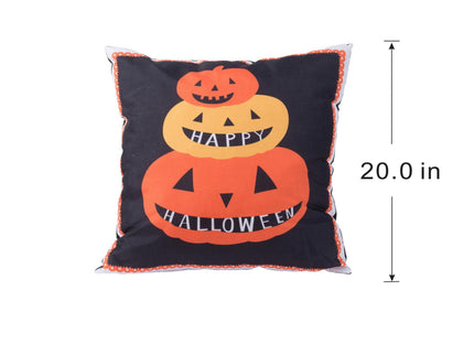Halloween Pumpkin Pillow - Black / Orange