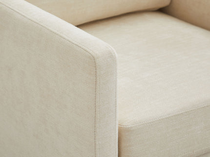 Modern Square Upholstered Swivel Accent Chair With Metal Base