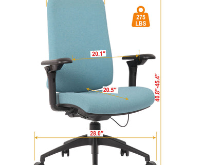 Office Chair With Mid Back Design, 5D Armrests And Multi Position - Blue