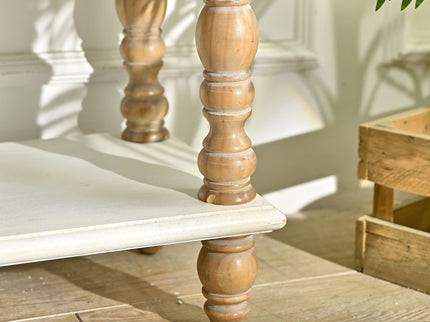 Arched Flower Carved Door Accent Sideboard Cabinet With 1 Drawer And Shelf, Cabinet For Kitchen - Natural / White
