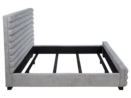 Fandango - Eastern Bed With Rolled Tufting - Gray