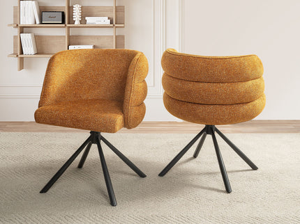 270 Degree Swivel Upholstered Desk Chairs (Set of 2)