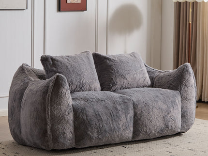 Giant Bean Bag Couch, Ultra Soft Fluffy Loveseat For Living Room