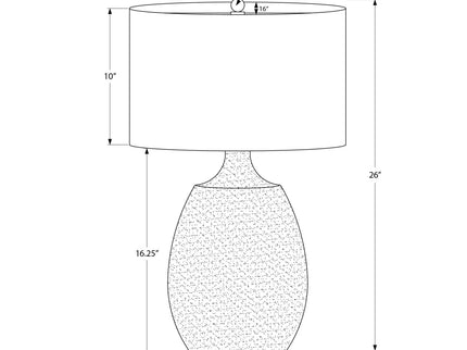 Lighting, Table Lamp, Resin, Contemporary - Cream