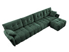 Dark Green / 2 Pc. 4 Seater Sectional, Ottoman