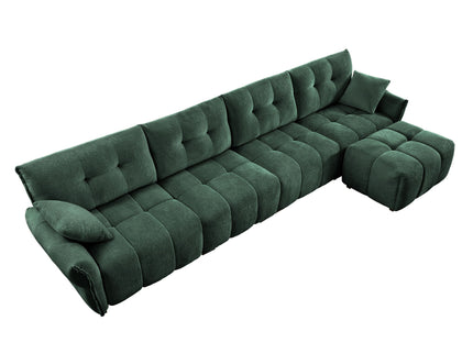 Sofa Set With Ottoman And Pillows, Textured, High Resilience Cushions