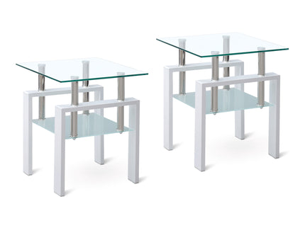 Tempered Glass Table With Storage