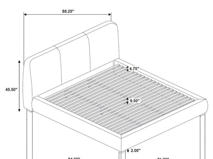 Modern Upholstered Platform Bed With Tufted Headboard