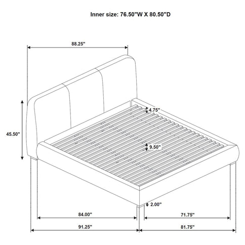 Modern Upholstered Platform Bed With Tufted Headboard