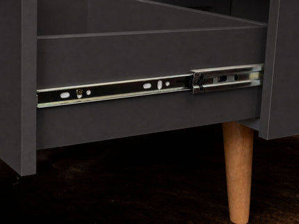 TV Stand For TVs Up To 45" With Open Storage Shelf, Cable Management, 1 Door And 1 Drawer