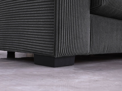 Naomi - 3 Piece Upholstered Sectional - Dark Gray