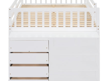 Bunk Bed With 4 Drawers And 3 Shelves