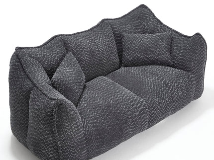 Comfortable Dual Beanbag Chair With High Resilience Foam Core For 2 People
