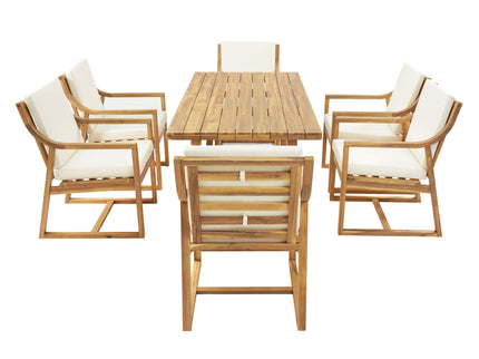 7 Piece Modern Outdoor Dining Set, Patio Furniture