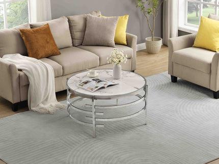 Elegant Round Table With Sintered Stone Top & Sturdy Metal Frame