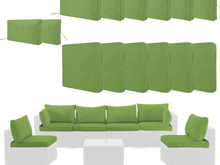 14 Pack Cushion Covers For 7 Piece Wicker Rattan Sectional Sofa