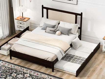 Platform Bed With 2 Big Drawers & Trundle