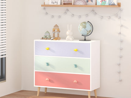 3 Drawer Dresser, Storage Cabinet With Anti Tip Safety