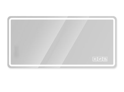 LED Bathroom Mirror, Anti Explosion Glass, Rust Resistant, Anti Fog, Tri Color