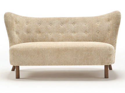 Nordic Chair Laid Back Loveseats With Curved Backres, No Armrests