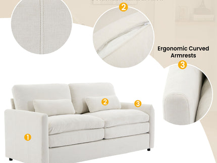 Cozy Upholstered Sofa Set For Living Room